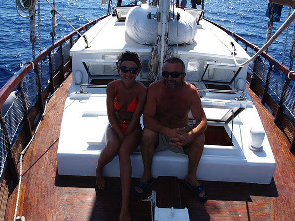 Enjoying yacht charter experience