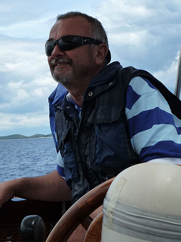 Skipper Vlatko sailing in Croatia