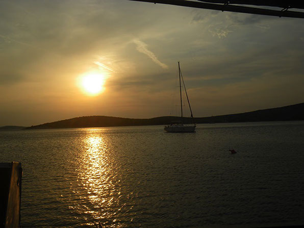 Hidden cove Croatian coast